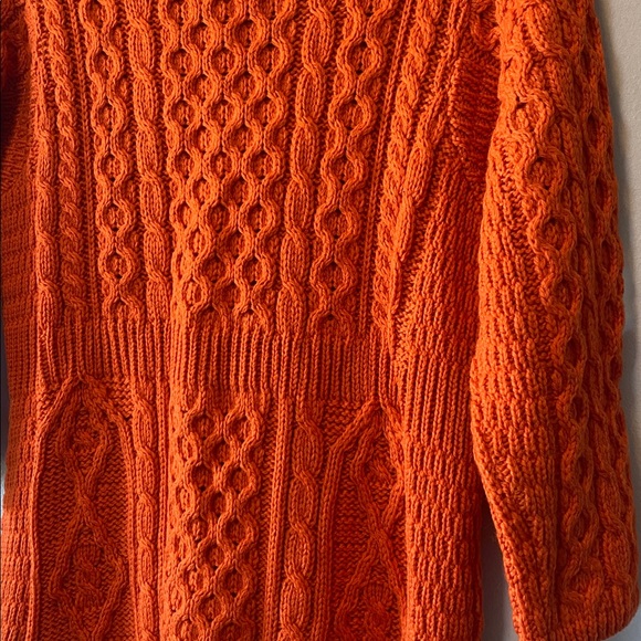 Kilronan Knitwear M‎erino‎ Wool A-Lin‎e Fit Cardigan‎‎‎ Women’s Small Orange Top - Picture 9 of 13